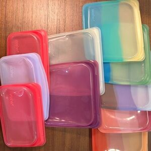 Reusable Silicone Storage Bags - Multi-Color Set